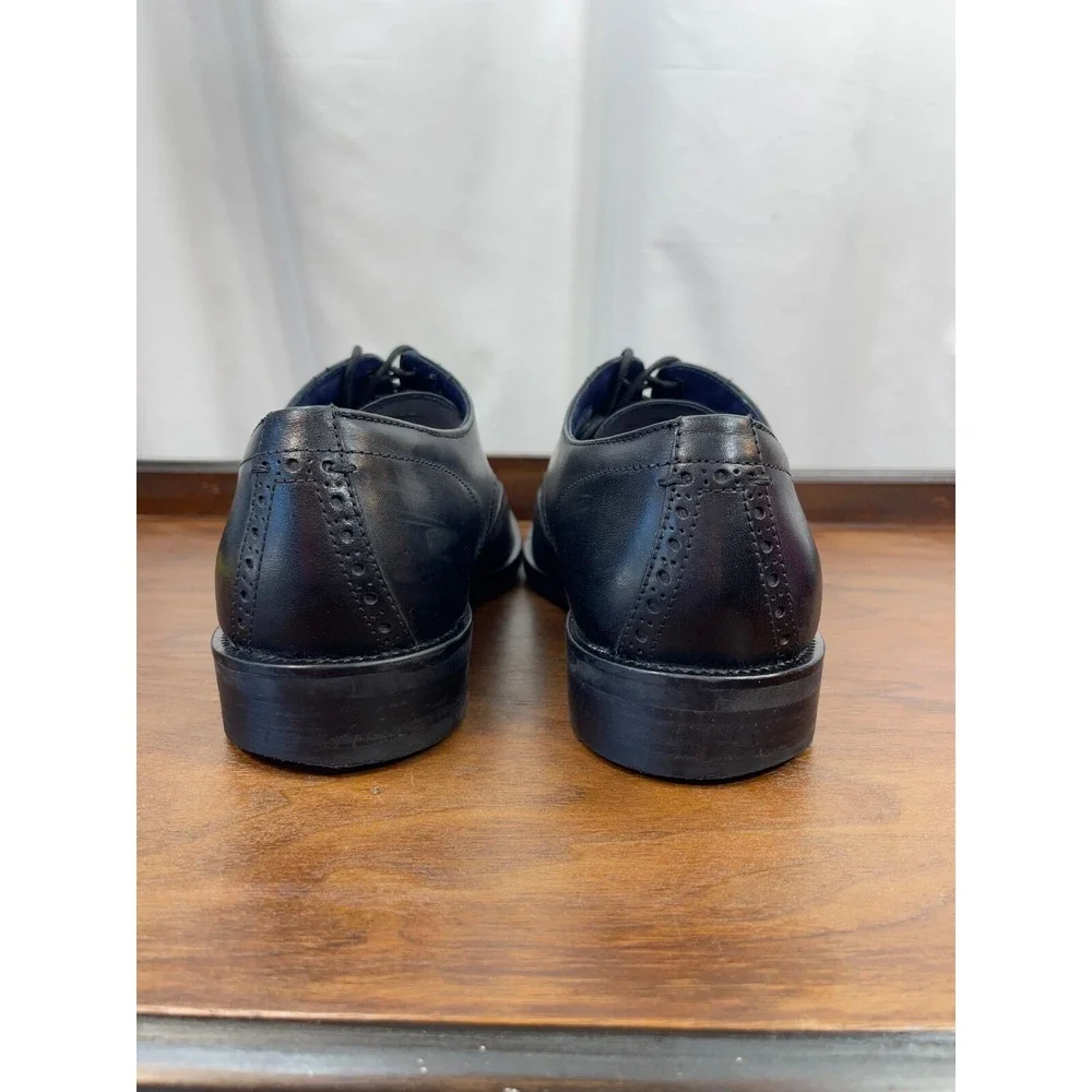 Men's 12 M Cole Haan Watson Grand.OS Wingtip Oxford Black Leather Almond Toe